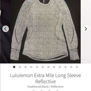 Luluemon Extra Mile LS *reflective size 8